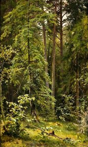 En skog. av Ivan Ivanovich Shishkin